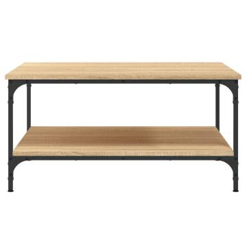 Stylish Sonoma Oak Coffee Table - 80x80x40 cm