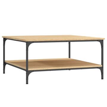 Stylish Sonoma Oak Coffee Table - 80x80x40 cm