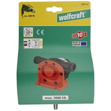 wolfcraft Drill-powered Pump 3000 l/h - Easy to Use