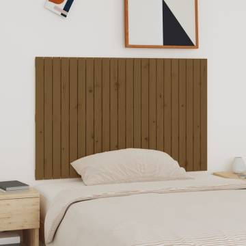 Elegant Honey Brown Wall Headboard - Solid Pine Wood 140x90 cm