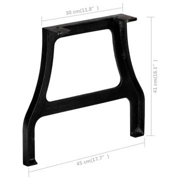 Industrial A-Frame Coffee Table Legs - Cast Iron | Hipo Market