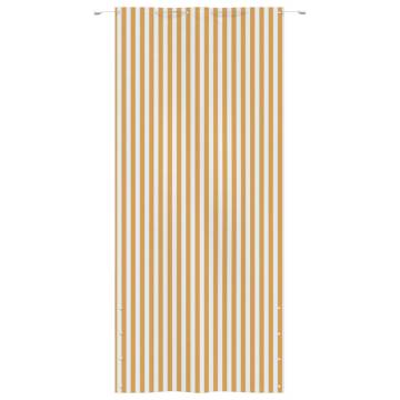 Yellow and White Balcony Screen 120x240 cm - Privacy & Style