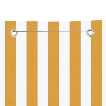 Yellow and White Balcony Screen 120x240 cm - Privacy & Style