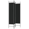 3-Panel Room Divider Black 120x200 cm - Stylish Privacy Screen