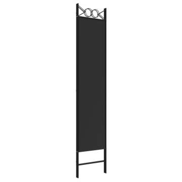 3-Panel Room Divider Black 120x200 cm - Stylish Privacy Screen