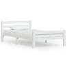 Modern White Solid Pinewood Bed Frame 90x200 cm | Hipo Market