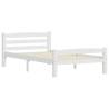 Modern White Solid Pinewood Bed Frame 90x200 cm | Hipo Market