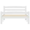 Modern White Solid Pinewood Bed Frame 90x200 cm | Hipo Market