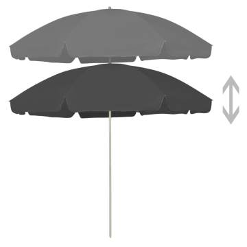 Beach Umbrella Anthracite 300 cm | UV Protection & Durability