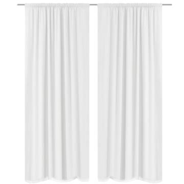 White Energy-saving Blackout Curtains - 2 pcs, 140 x 245 cm