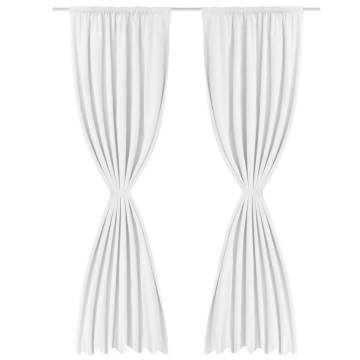 White Energy-saving Blackout Curtains - 2 pcs, 140 x 245 cm