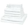 12 Piece Cotton Towel Set - Soft & Absorbent White Towels