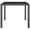 Stylish Black Garden Table 90x90 cm | Poly Rattan Furniture