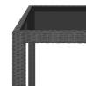 Stylish Black Garden Table 90x90 cm | Poly Rattan Furniture