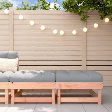 Garden Footstools with Cushions - Solid Wood Douglas | Hipo Market