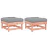 Garden Footstools with Cushions - Solid Wood Douglas | Hipo Market