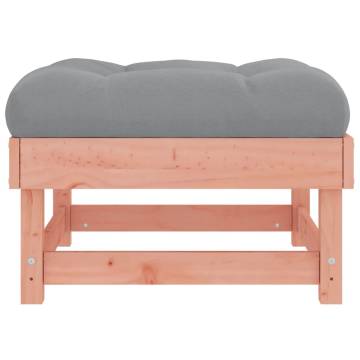 Garden Footstools with Cushions - Solid Wood Douglas | Hipo Market