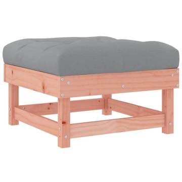 Garden Footstools with Cushions - Solid Wood Douglas | Hipo Market