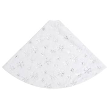 Luxury Christmas Tree Skirt White 122 cm - Faux Fur Elegance