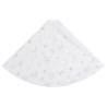 Luxury Christmas Tree Skirt White 122 cm - Faux Fur Elegance