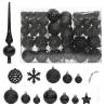 111 Piece Christmas Bauble Set Black Polystyrene Colour black Quantity in Package 111 