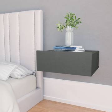 Floating Nightstand Grey 40x30 cm - Stylish & Durable Storage