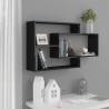 Wall Shelf High Gloss Black 104x20x58.5 cm Engineered Wood Colour high gloss black Quantity in Package 1 Number of Pieces 