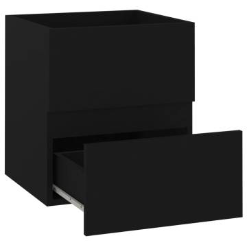 Sink Cabinet Black 41x38.5x45 cm - Stylish Bathroom Storage