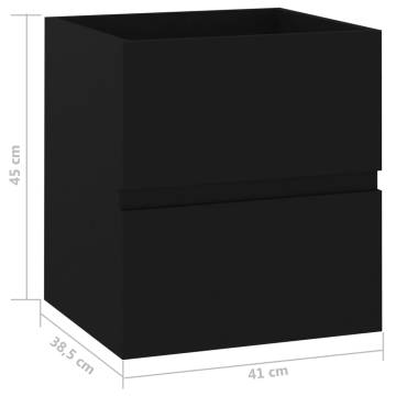 Sink Cabinet Black 41x38.5x45 cm - Stylish Bathroom Storage