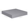 Stylish Floating Wall Shelves - Set of 4 Grey MDF 23x23.5 cm