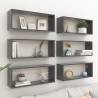 Wall Cube Shelf 6 pcs Grey 60x15x23 cm Engineered Wood Colour grey Size 60 x 15 x 23 cm Quantity in Package 6 Number of Pieces 1 