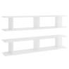 High Gloss White Wall Shelf Set | 105x18x20cm - Hipomarket