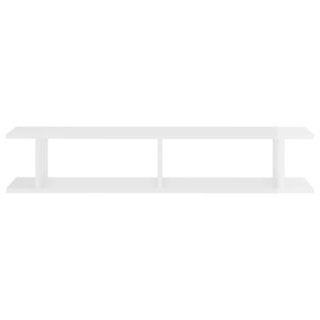 High Gloss White Wall Shelf Set | 105x18x20cm - Hipomarket