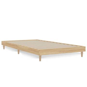 Sonoma Oak Bed Frame 90x200 cm - Durable Engineered Wood