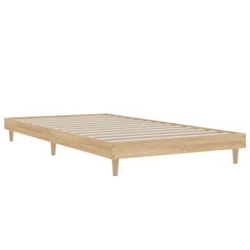 Sonoma Oak Bed Frame 90x200 cm - Durable Engineered Wood