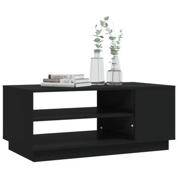 Coffee Table Black - 102x55x43 cm Engineered Wood | Hipo Market