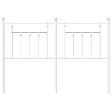 Stylish White Metal Headboard 135 cm - Enhance Your Bedroom