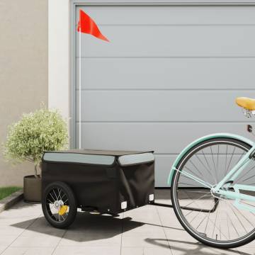 Bike Trailer Black and Grey - 30 kg Iron | HipoMarket