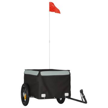 Bike Trailer Black and Grey - 30 kg Iron | HipoMarket