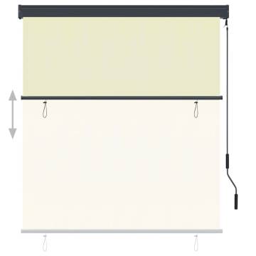 Outdoor Roller Blind 140x250 cm Cream - Quality UV Protection