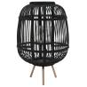 Freestanding Black Bamboo Candle Lantern Holder | Hipomarket