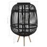 Freestanding Black Bamboo Candle Lantern Holder | Hipomarket