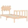 Solid Wood Single Bed Frame with Headboard | Hipomarket UK