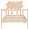 Solid Wood Single Bed Frame with Headboard | Hipomarket UK