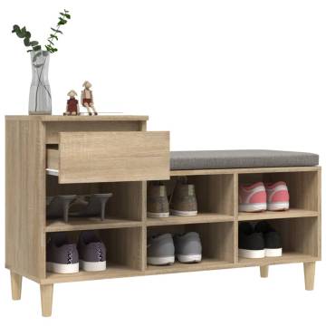 Shoe Cabinet Sonoma Oak 102x36x60 cm - Elegant Storage Solution