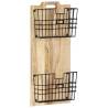 Wall-Mounted Magazine Rack - Solid Rough Mango Wood | HipoMarket