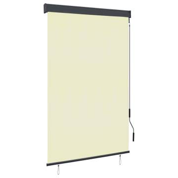 Outdoor Roller Blind 120x250 cm Cream - Privacy & Sun Protection