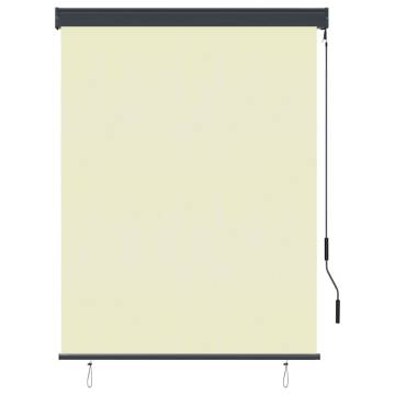 Outdoor Roller Blind 120x250 cm Cream - Privacy & Sun Protection