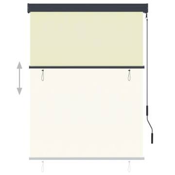 Outdoor Roller Blind 120x250 cm Cream - Privacy & Sun Protection