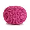 Hand-Knitted Pouffe Cotton 50x35 cm Pink Colour pink Quantity in Package 1 